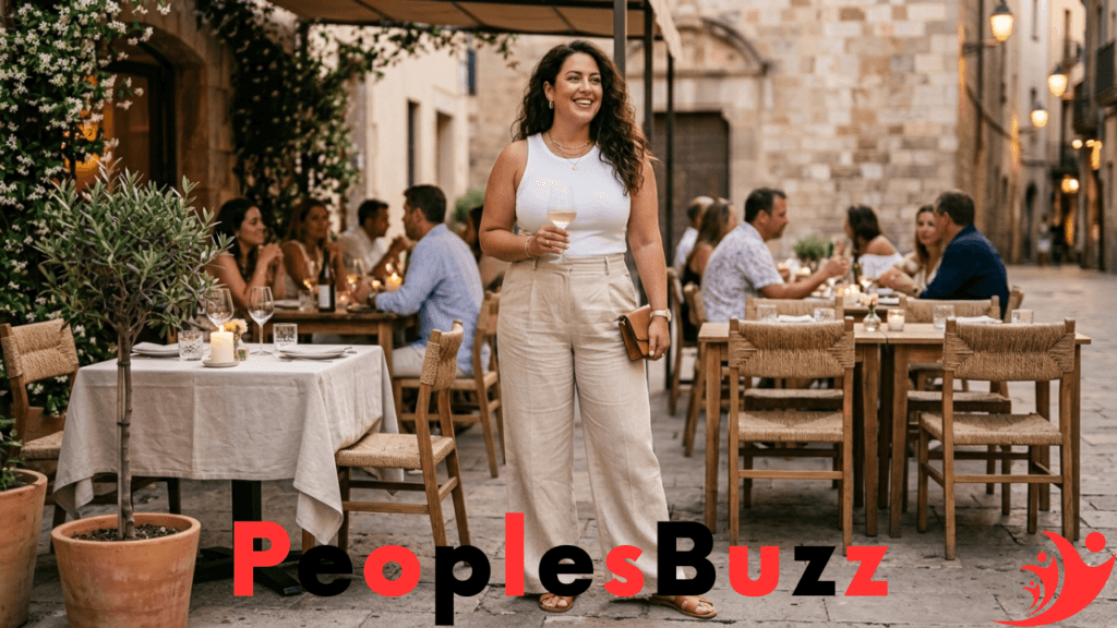 plus size summer outfits with wide-leg linen pants and fitted tank top for hot weather casual look