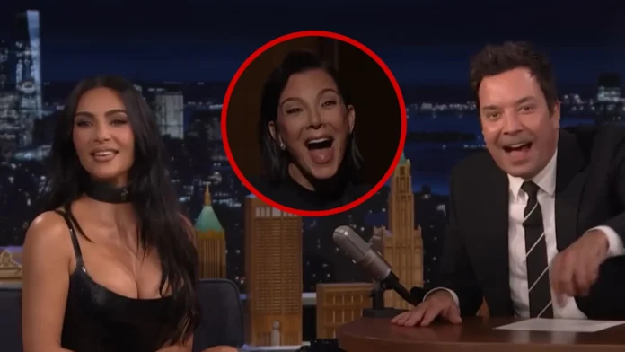 Kim Kardashian reacting after Kris Jenner secretly set her up on a fake job interview blind date